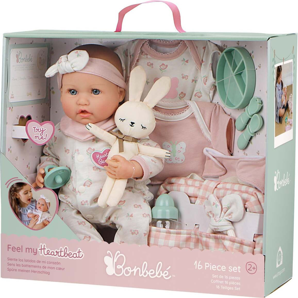 Bonbebe Feel My Heartbeat Baby Doll Deluxe Bundle 16 Piece Set St 1