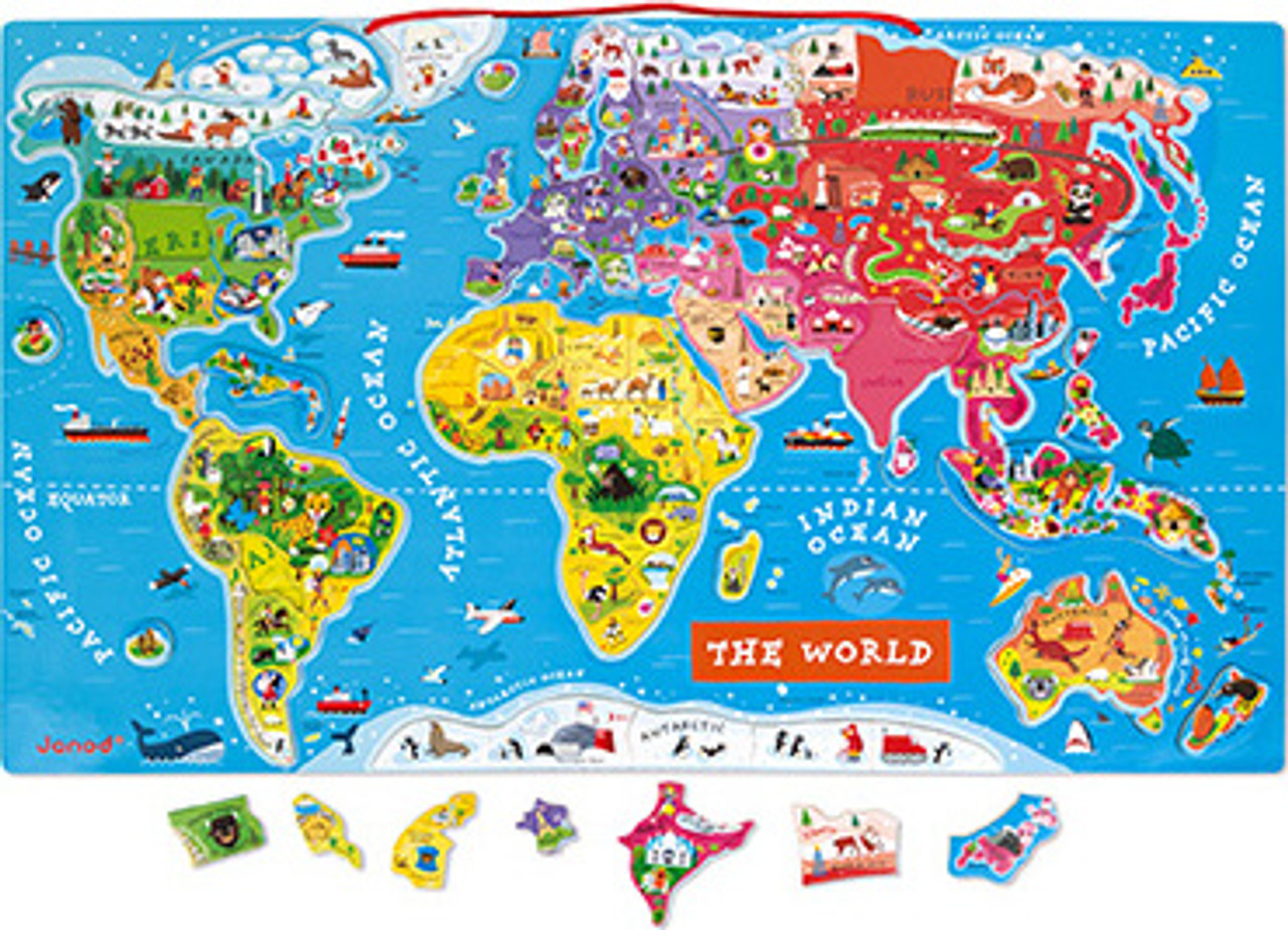 Magnetic World Map Puzzle English Version