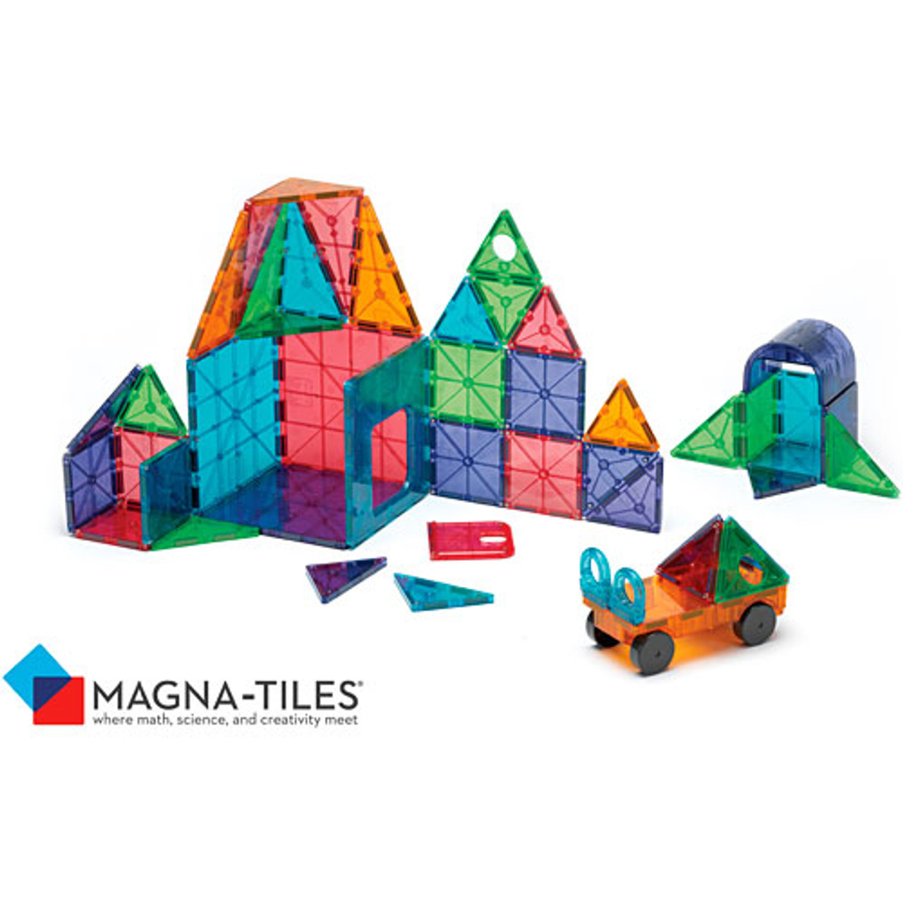 MagnaTiles<U+0099> Clear Colors 48 Piece DX Set 1