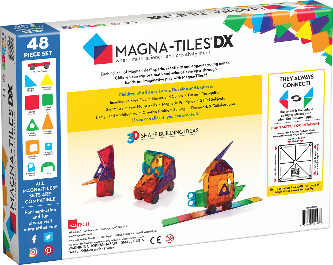 Magna-Tiles Clear Colors 48 Piece Dx Set 5
