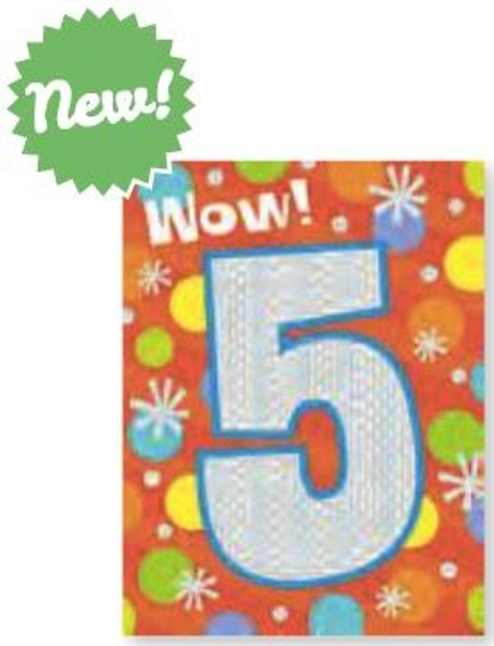 Age 5 Foil Gift Enclosure Card 1