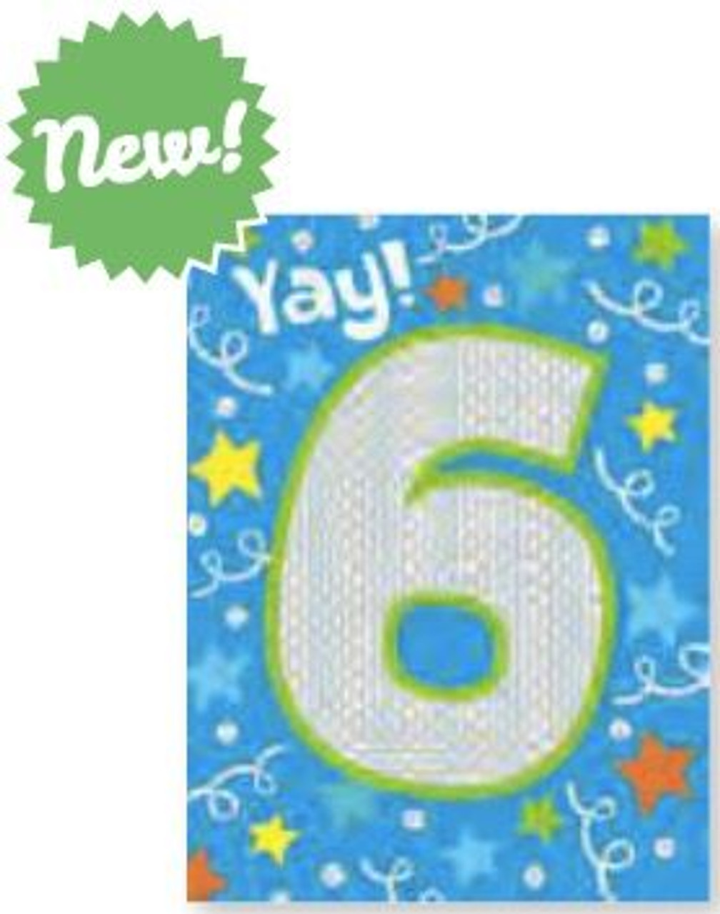 Age 6 Foil Gift Enclosure Card 1