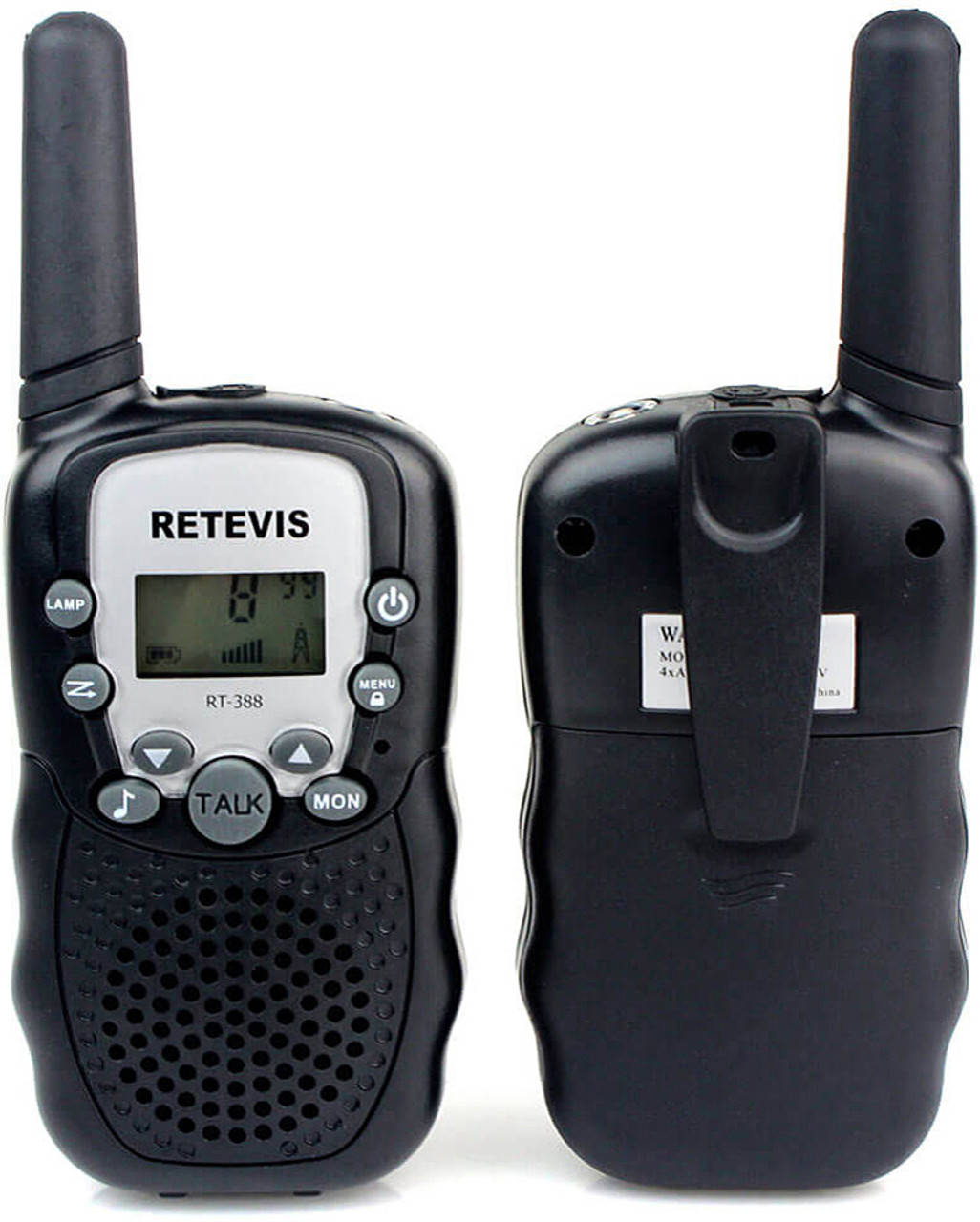 Retevis RT388 2 pcs Kids Walkie Talkies with Flashlight - Black 2