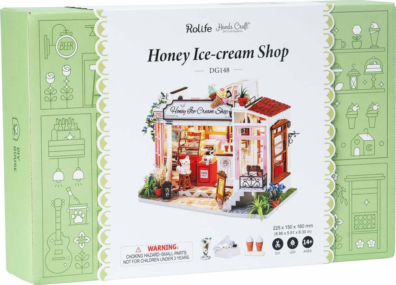 DIY Miniature Store Kit - Honey Ice Cream Shop 4