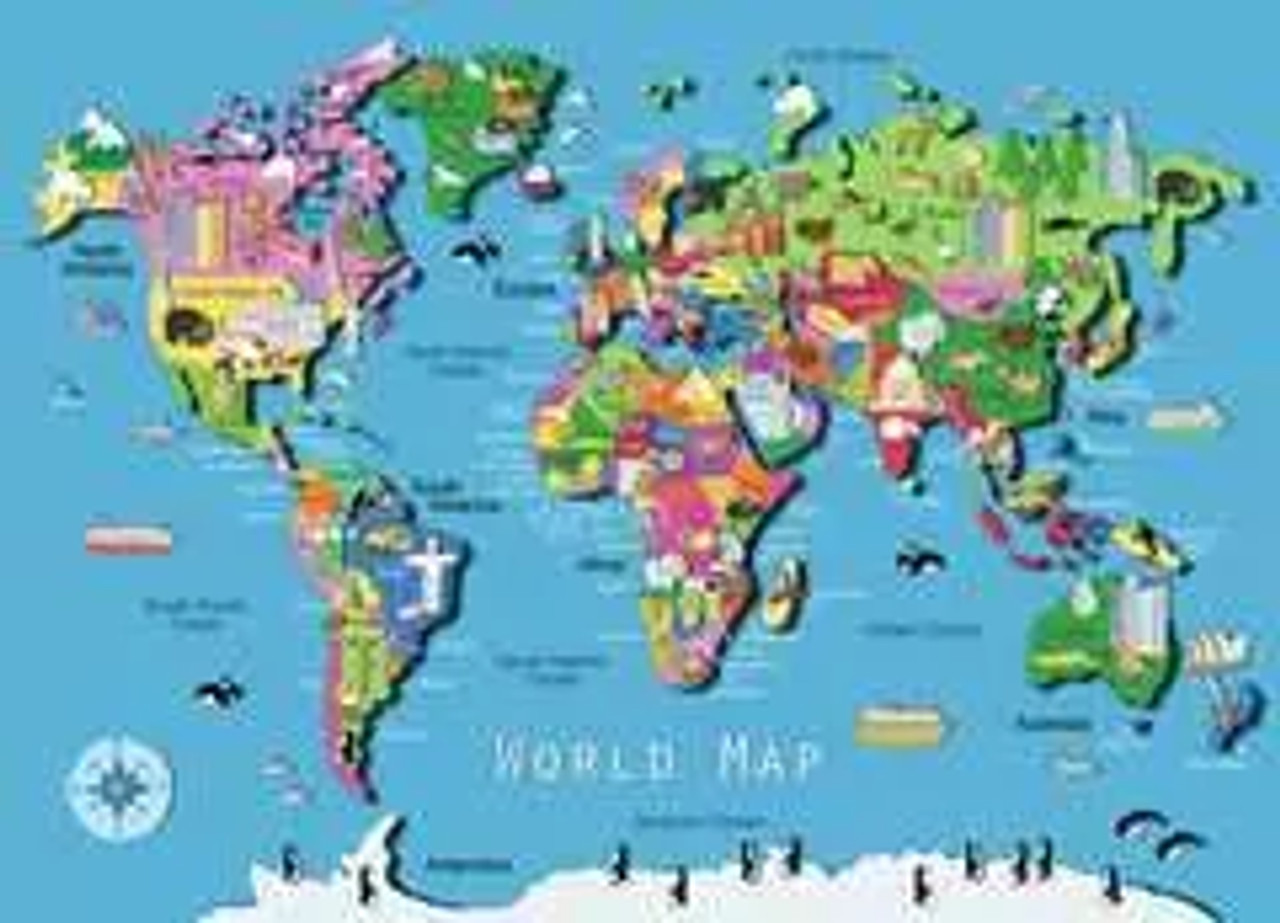 World Map 60 Pc Puzzle