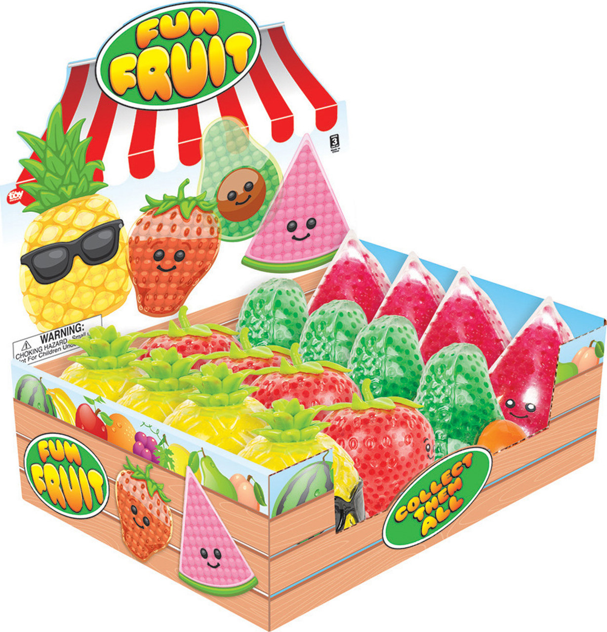 The Toy Network 6 Squeezy Bead Fun Fruits