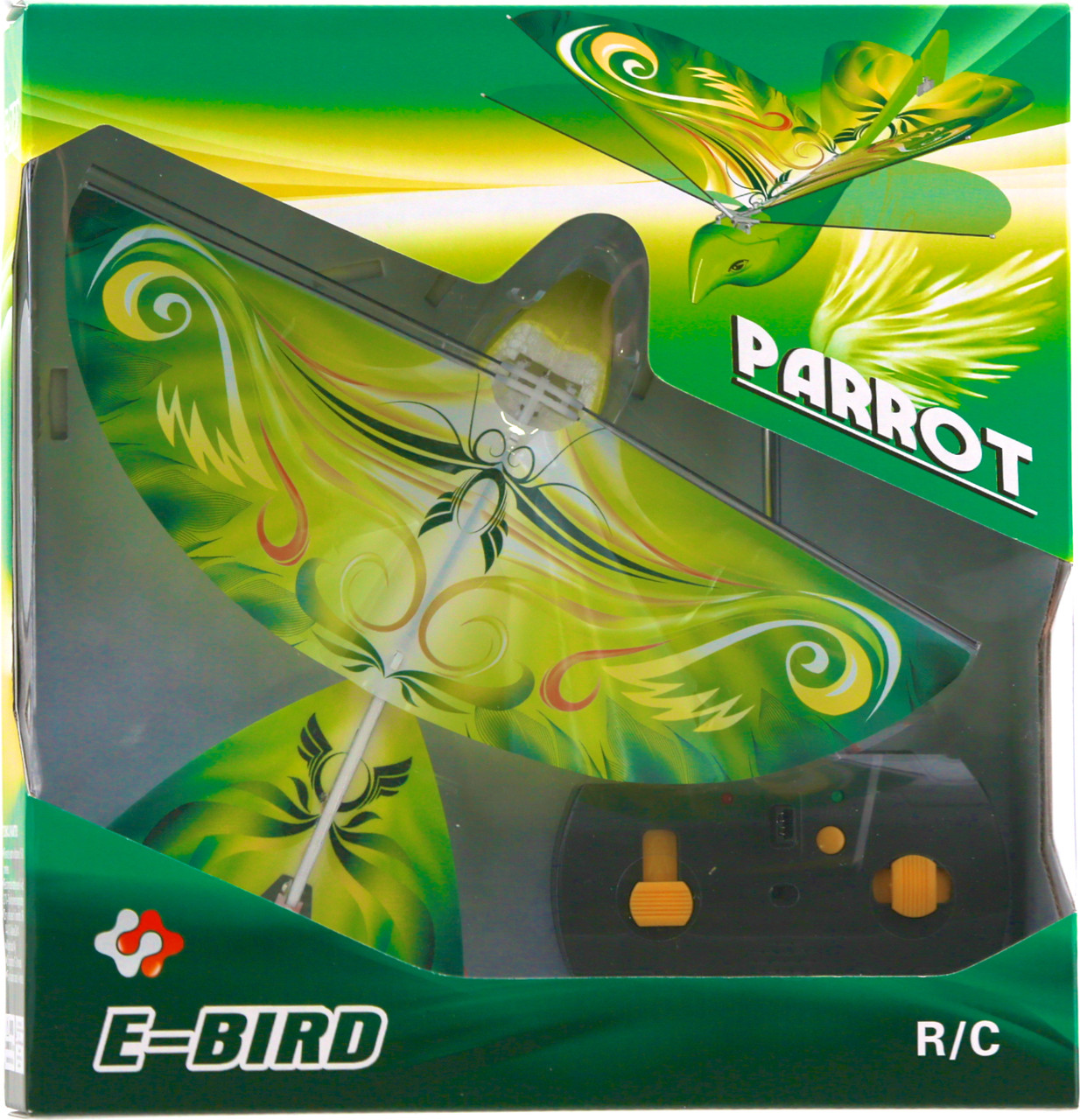 Ebird Green [Parrot] - X2 Channel Rc Flying Bird - PlayMatters Toys