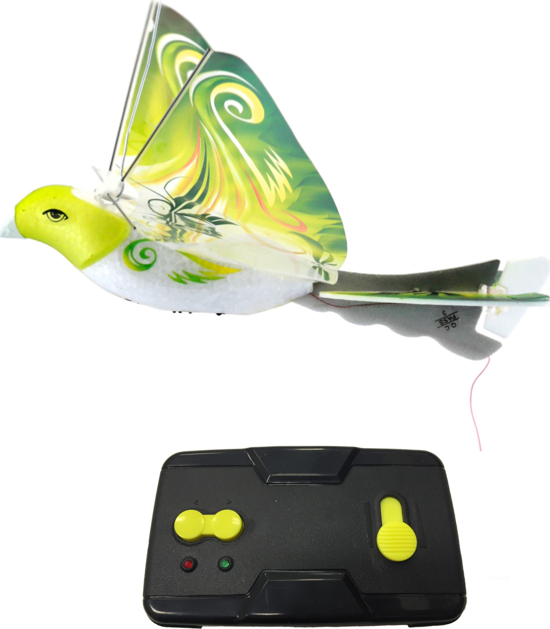 Ebird Green [Parrot] - X2 Channel Rc Flying Bird - PlayMatters Toys