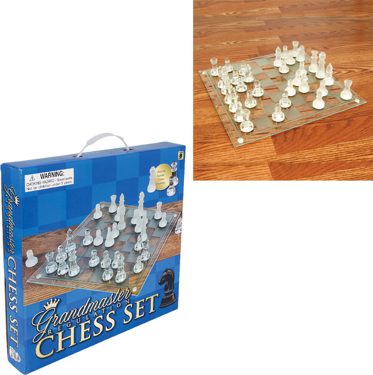 14" Glass Chess Set 4