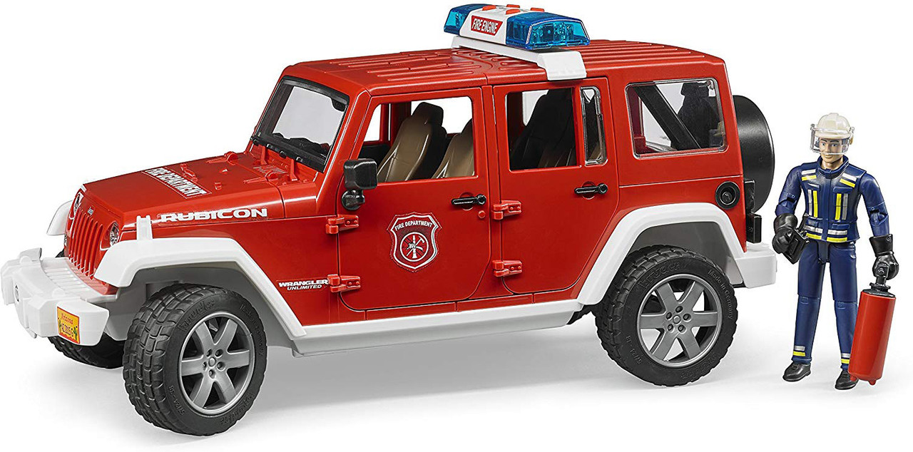 Jeep Rubicon Fire Vehicle W Fireman - PlayMatters Toys