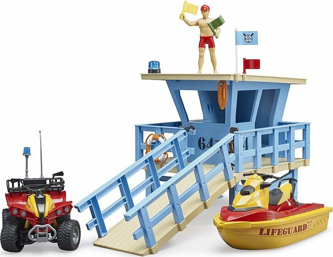 bworld lifeguard station with quad bike and personal water craft 1