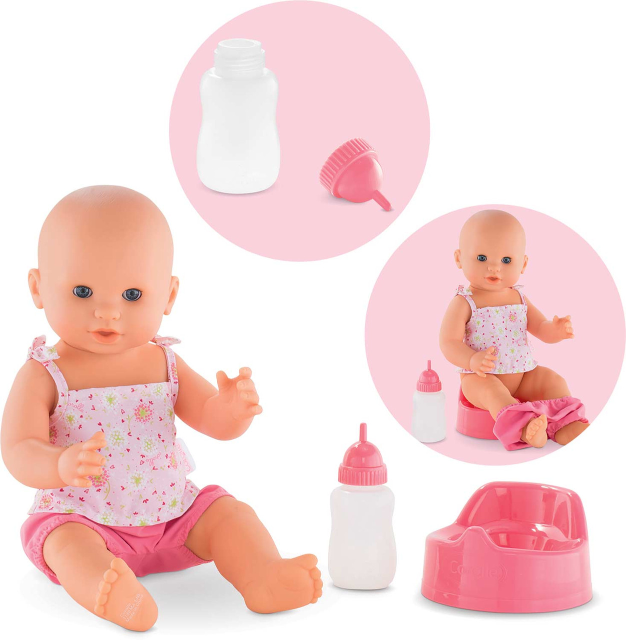 新品 コロール社Corolle お風呂 お世話人形 Emmaちゃん Emma Drink-And-Wet Bath Baby -14 Inch Doll - PlayMatters Toys