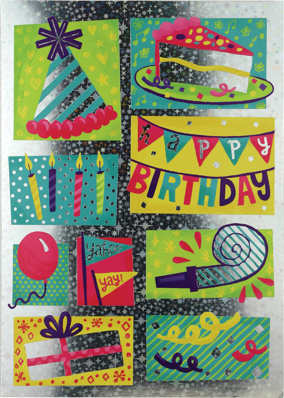 Birthday Pattern Foil Card 1