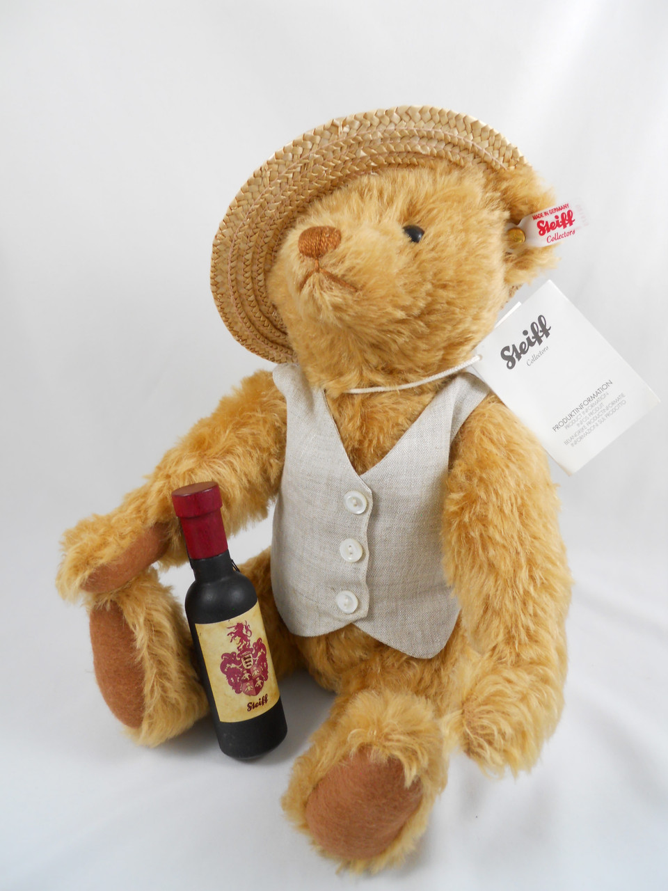 Steiff Picnic Papa Teddy Bear Mohair 32cm 021473