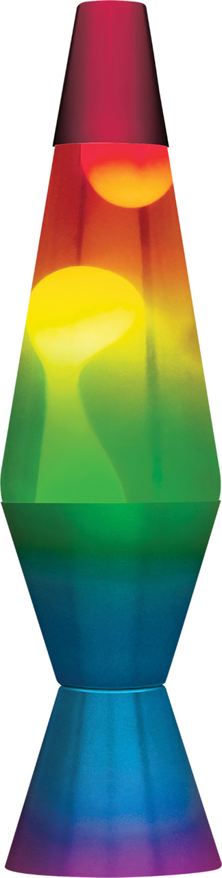 14.5'' LAVA® Lamp Rainbw Hndpt Tricolor 1