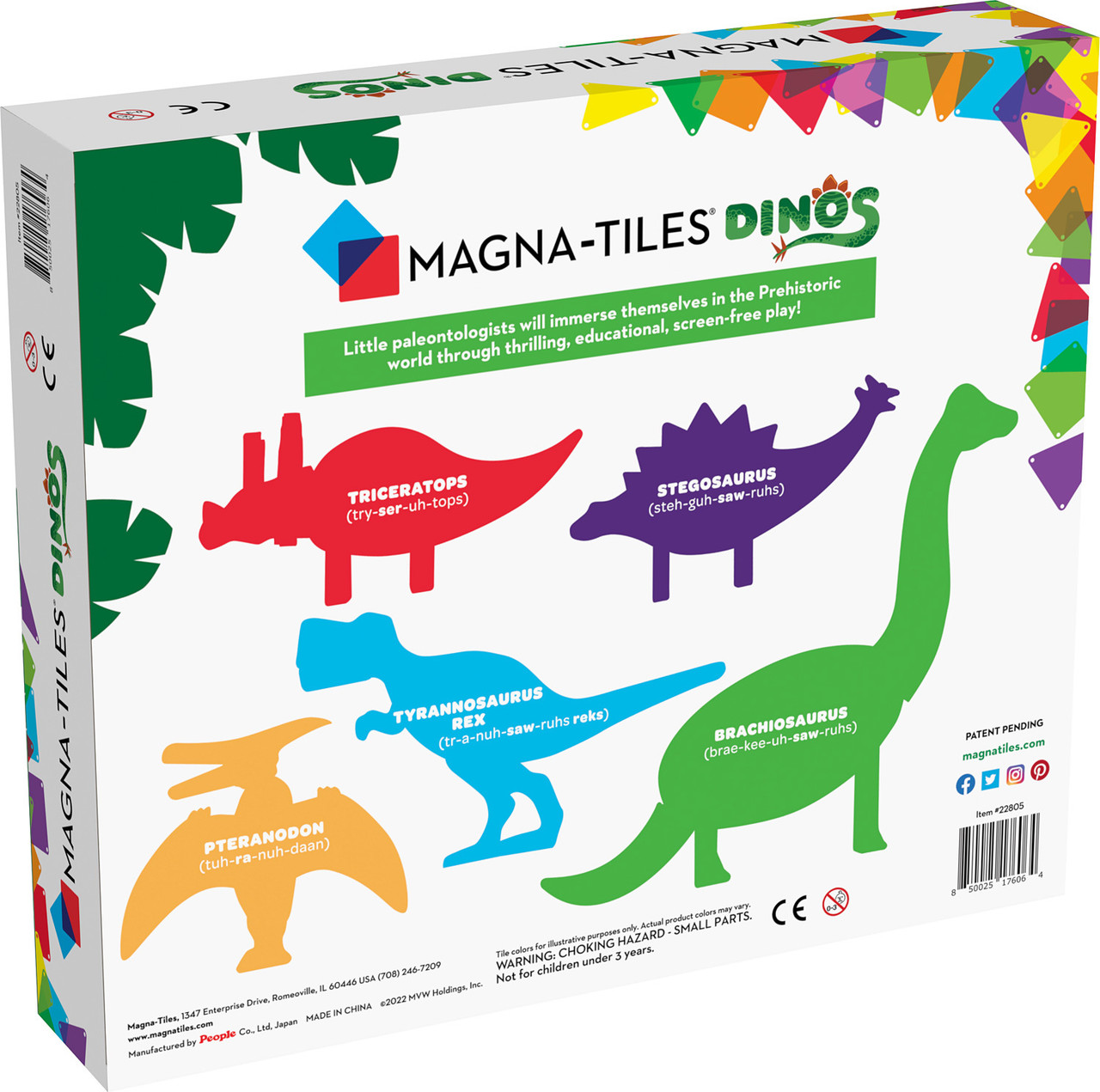 Magna-Tiles Dinos (5 Piece Set) 2