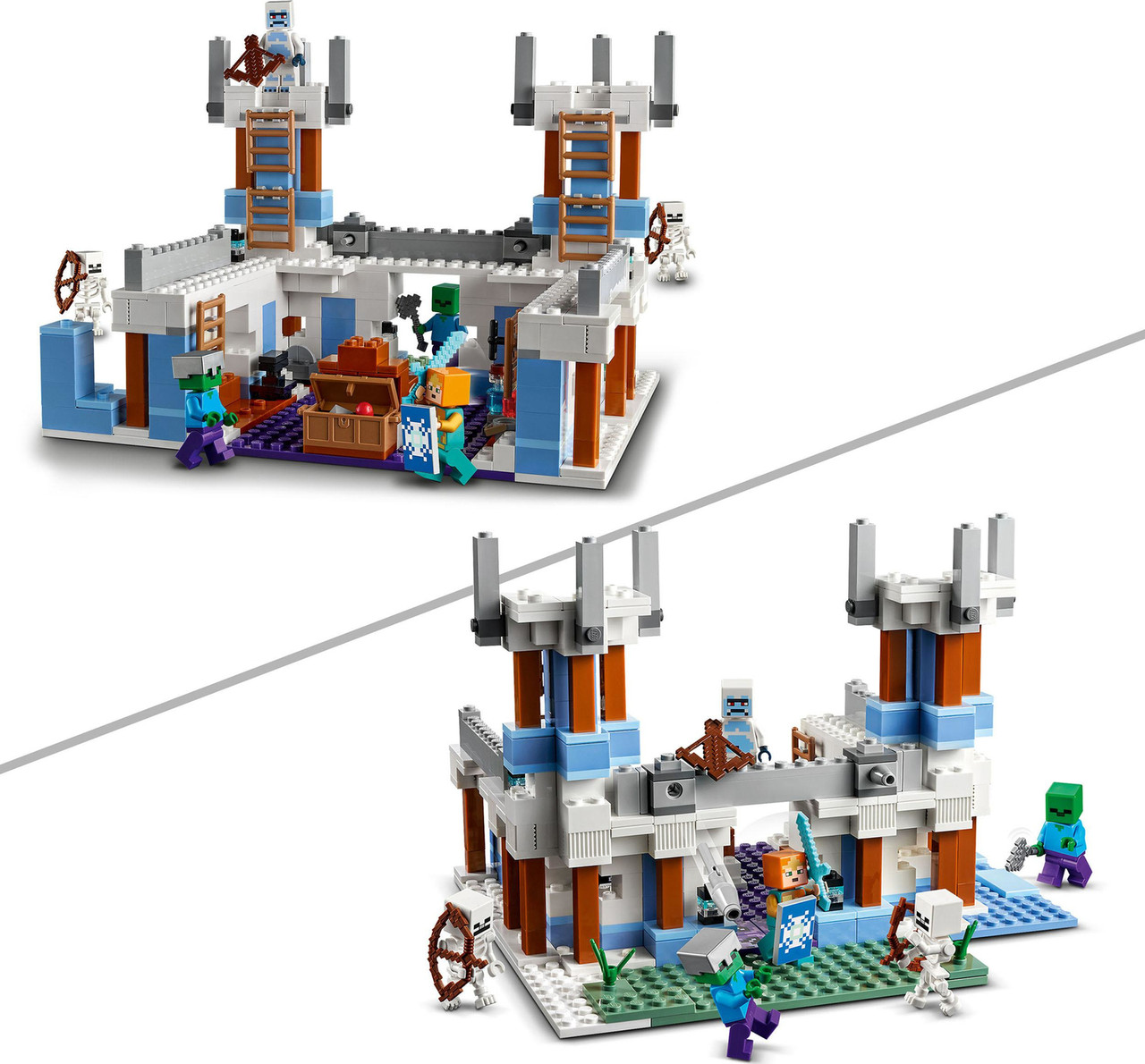 LEGO Minecraft The Ice Castle Toy Building Set 4