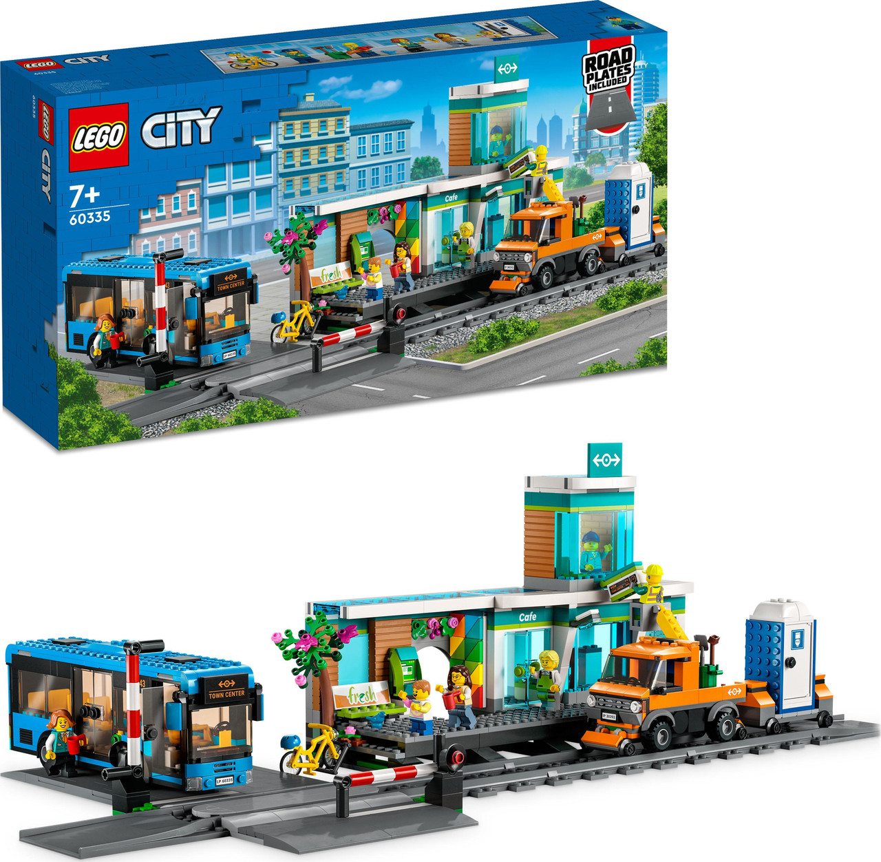 LEGO City Train Station Building Set with Bus 2