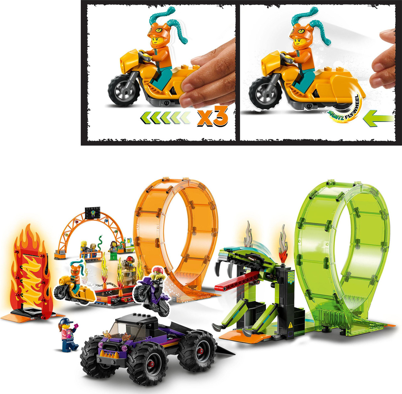 LEGO City Stuntz Double Loop Stunt Arena Set 4