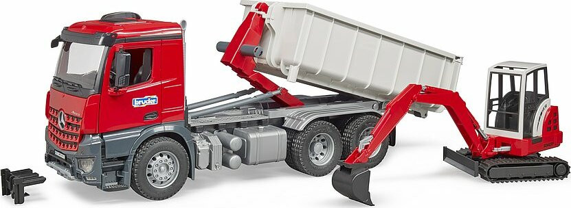 Mb Arocs Roll-off Container  Schaeff Mini Excavat 1