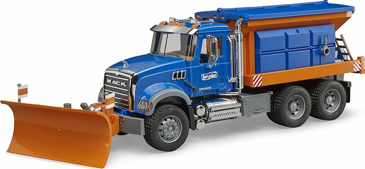 MACK Granite Dump Truck w/ Snow Plow Blade 1