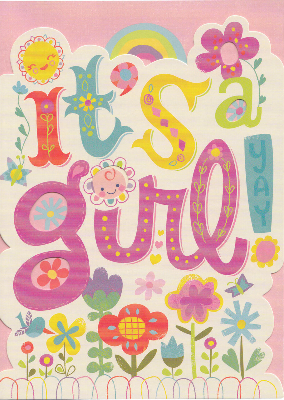 It'S A Girl Die-Cut Card 1