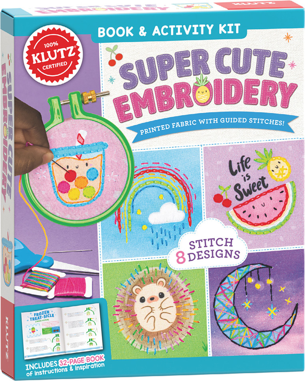 KLUTZ Super Cute Embroidery Book & Activity Kit 1