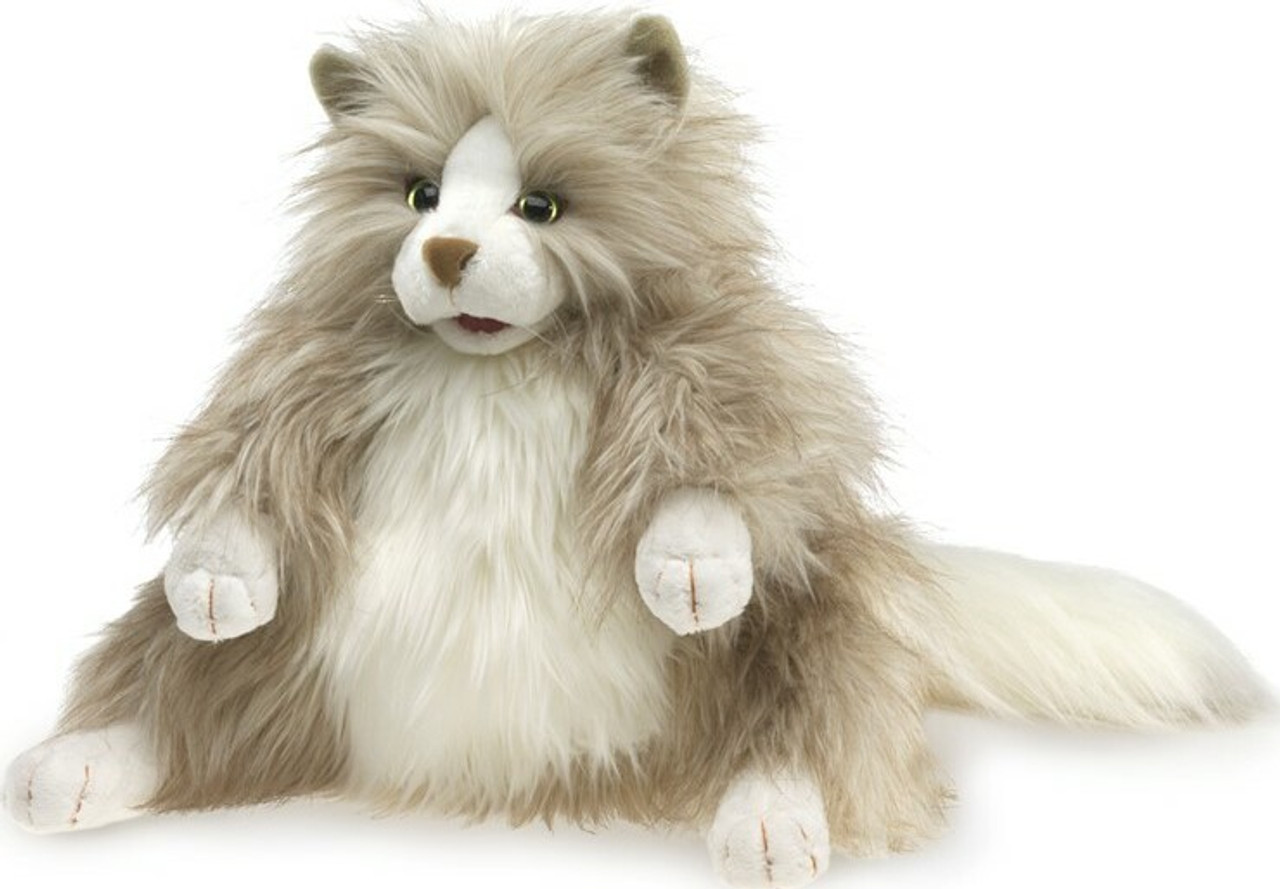 Cat, Fluffy Hand Puppet 1