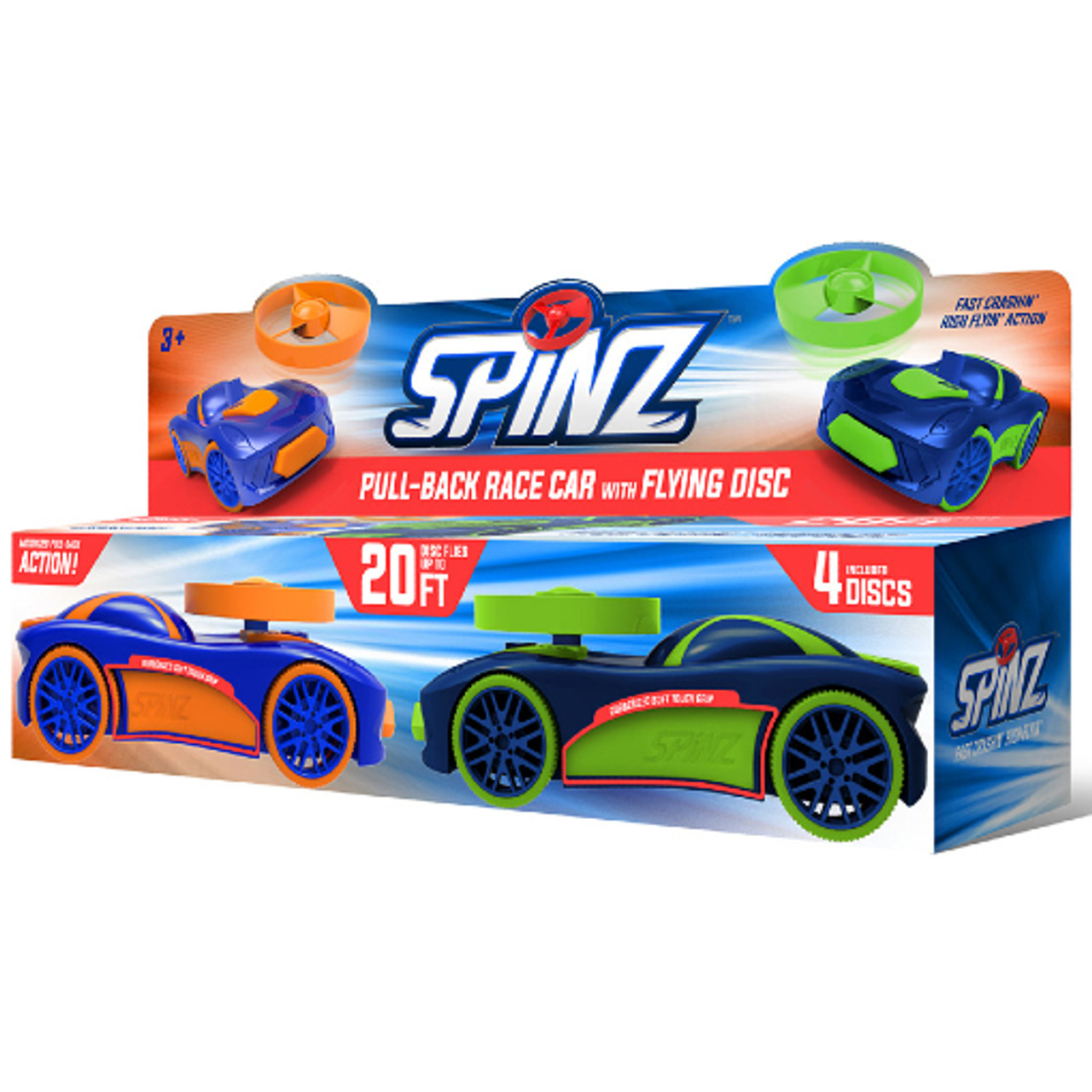 Spinz 2 pack Green and Orange