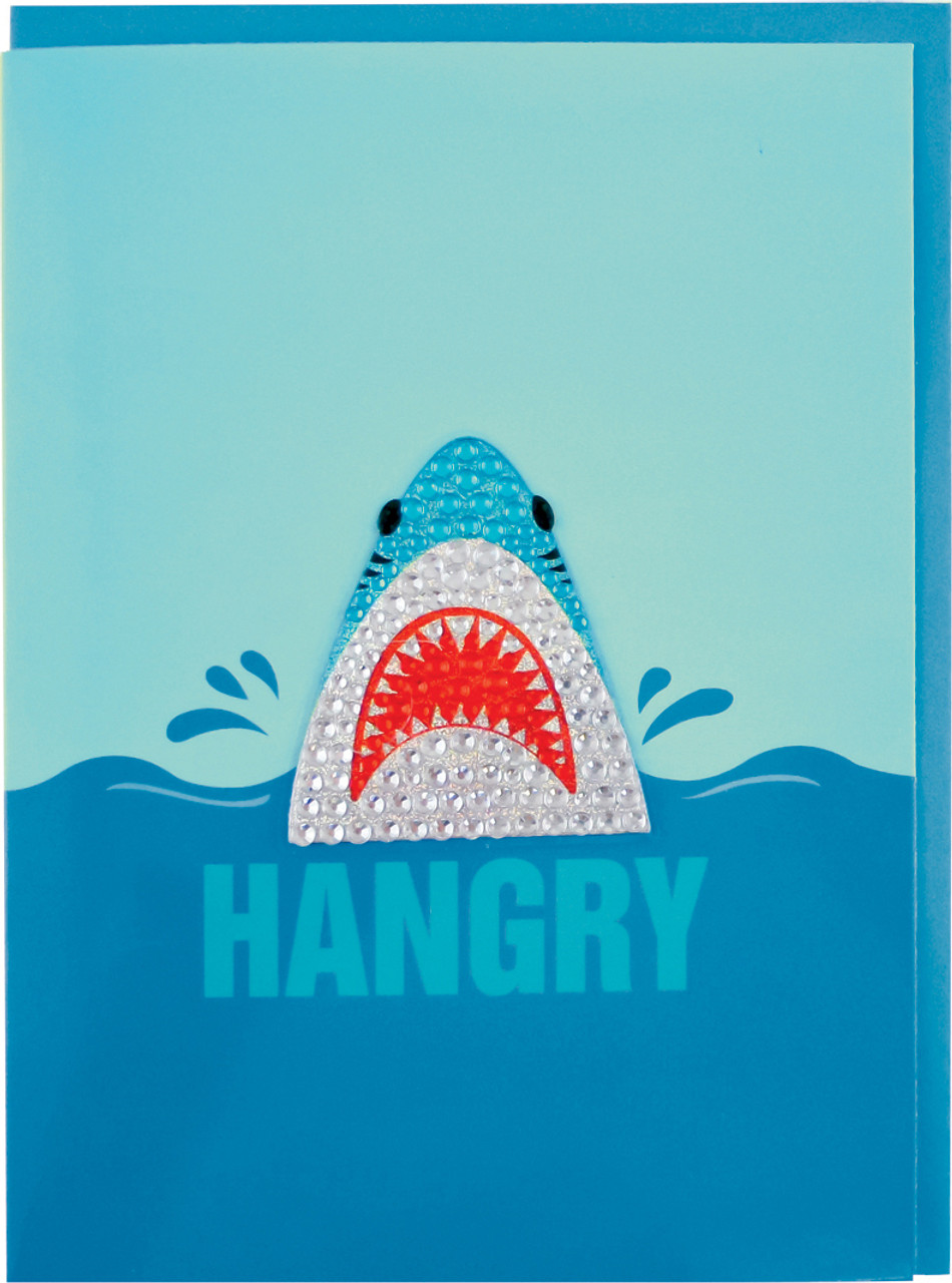 Hangry Shark Rhinestone Decal Card 1