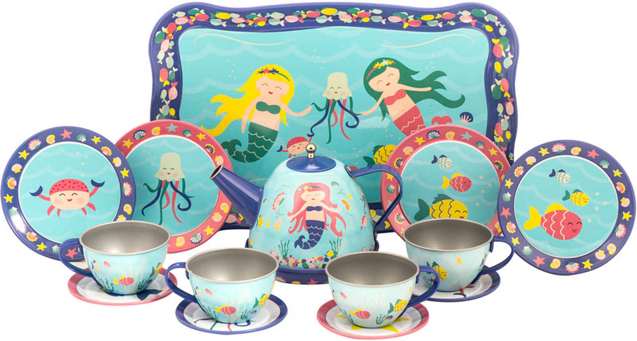 Mermaid Tin Tea Set 3