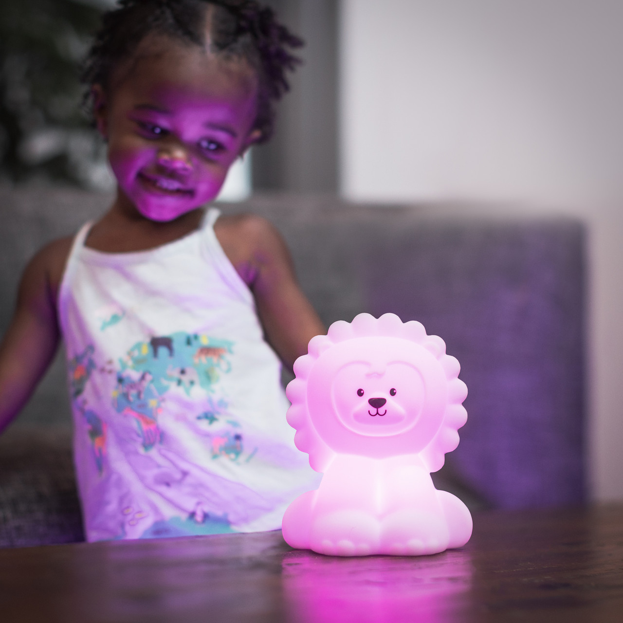 LumiPets Lion - Children's Nursery Touch Night Light 5