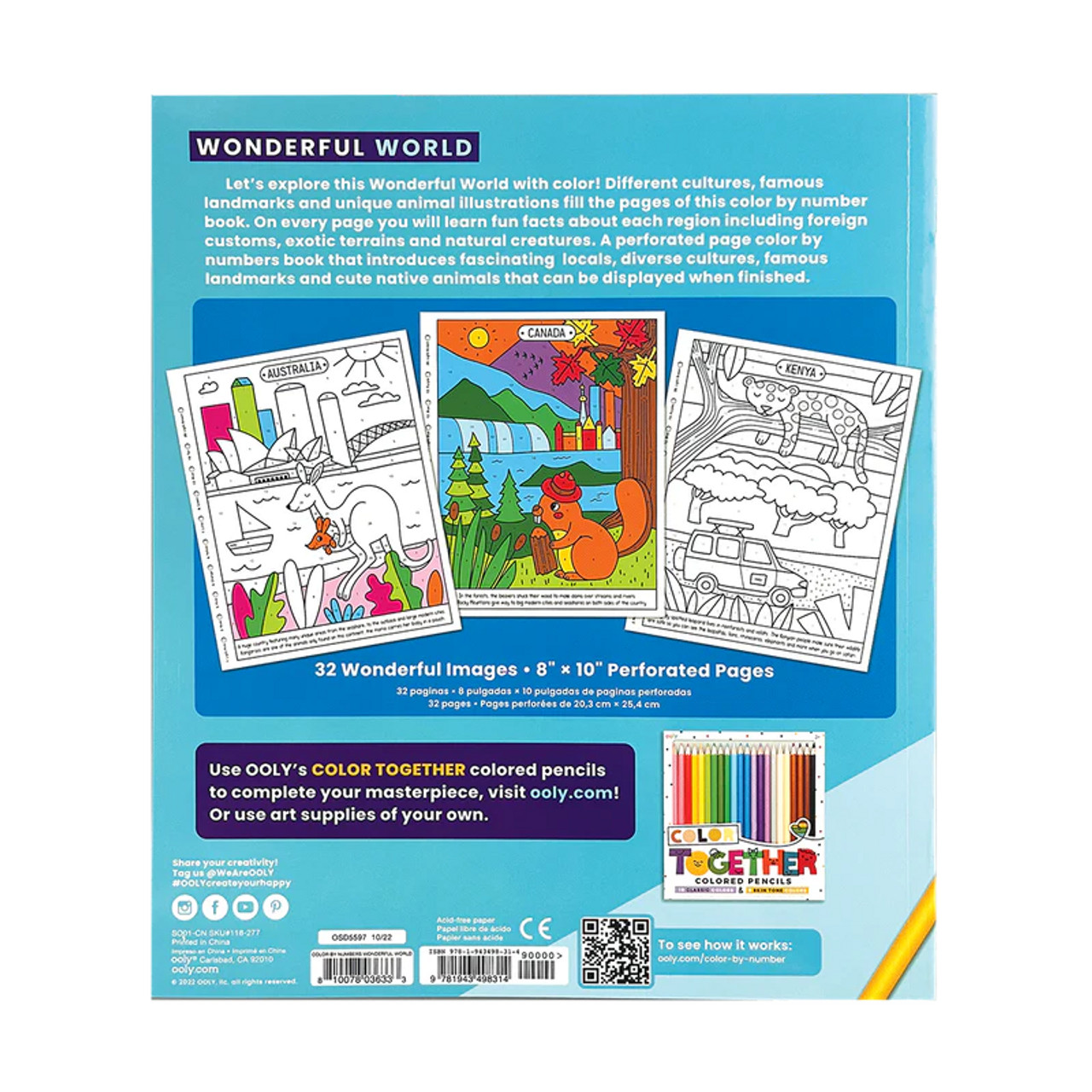 Wonderful World Color By Numbers Coloring Book