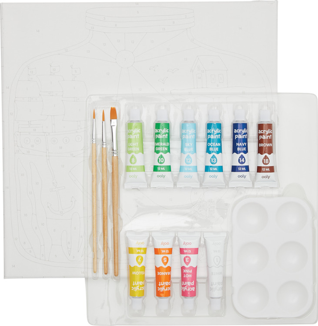 Colorific Canvas Paint By Number Kit - Tiny Treasures 2