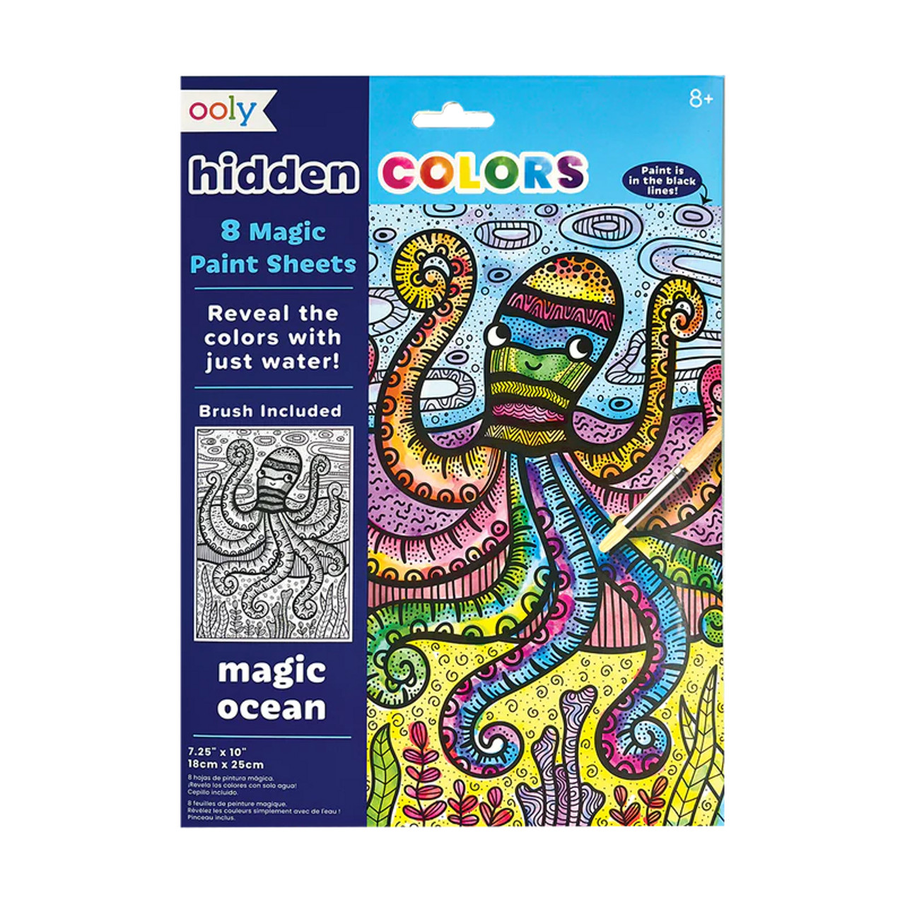 Magic Ocean Hidden Colors Magic Paint Sheets 9pc Set