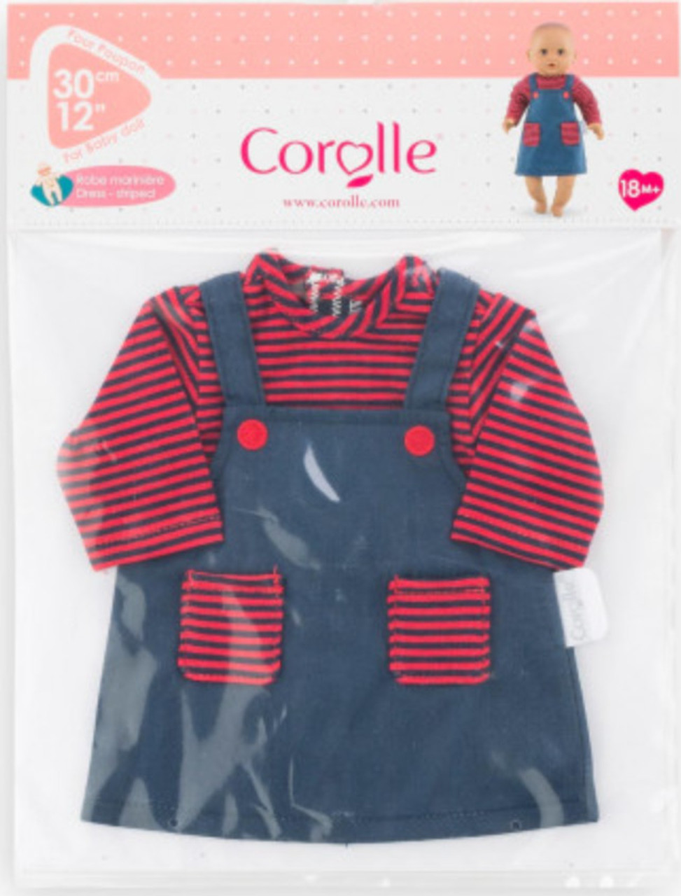 Striped Dress for 12" baby doll 3
