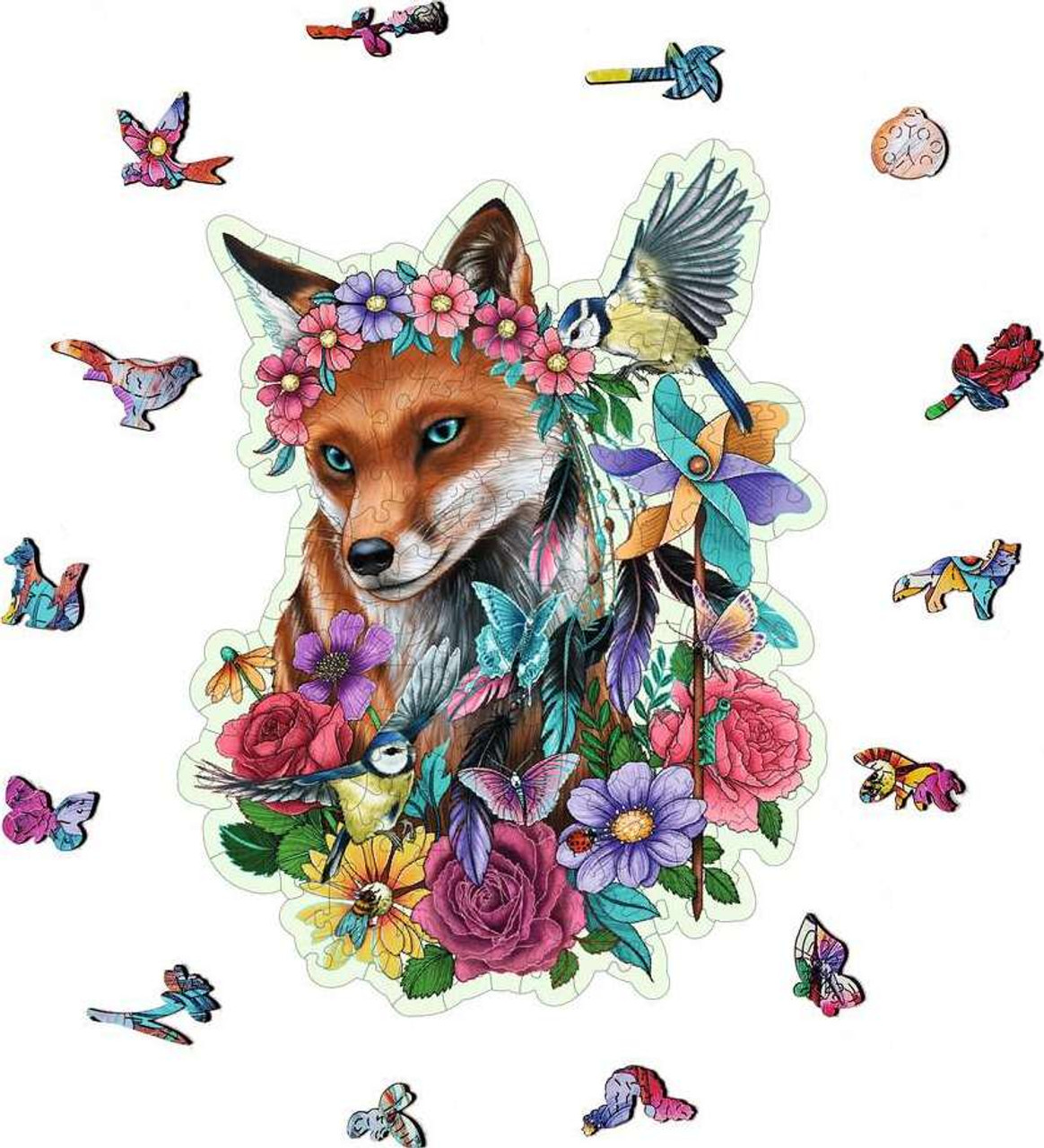 【新品豊富な】UK175◆◆ 美品 * MULTI COLOR FOX * キツネ ◆ ヴィンテージブローチ ◆ セルロイド製 * リアスタン ◆ その他