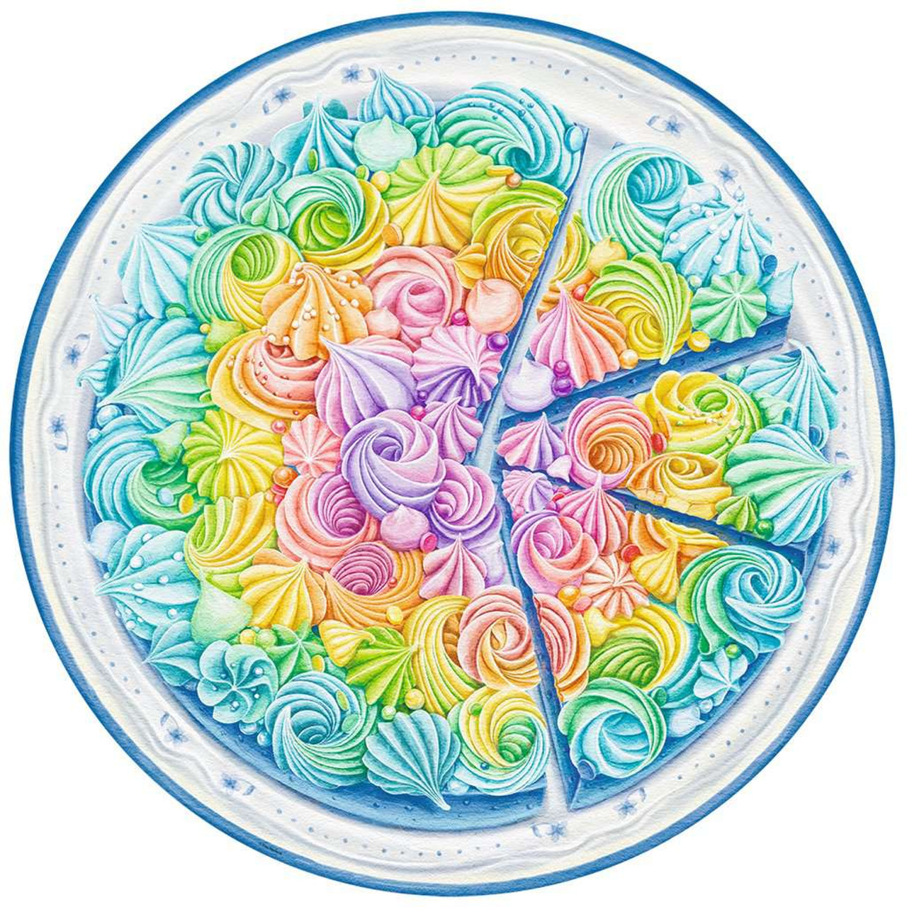 Rainbow Cake 500 Pc Round Puzzle