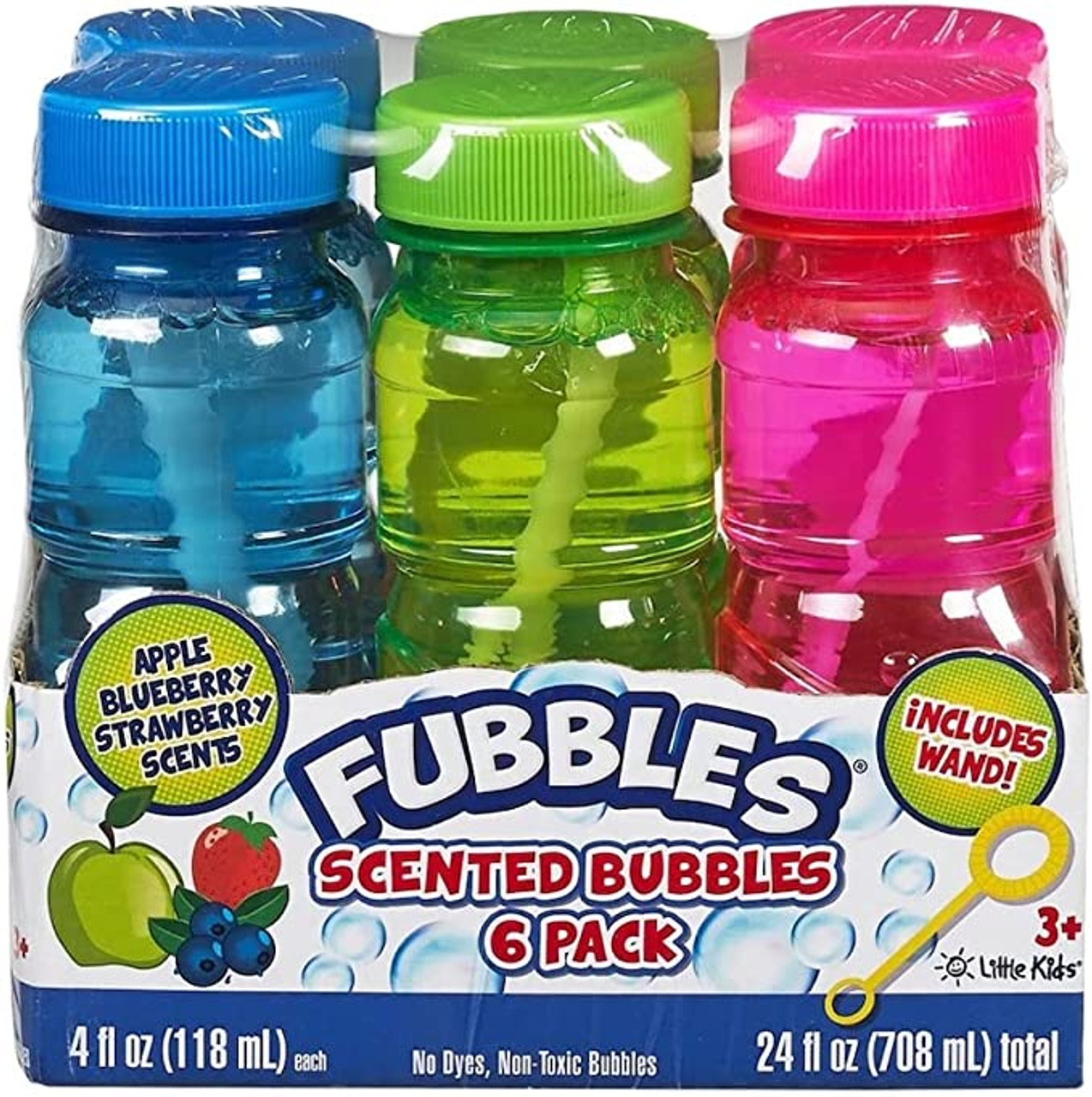 Fubbles Secnted Bubble Solution 6 Pack Of 4oz. Bottles