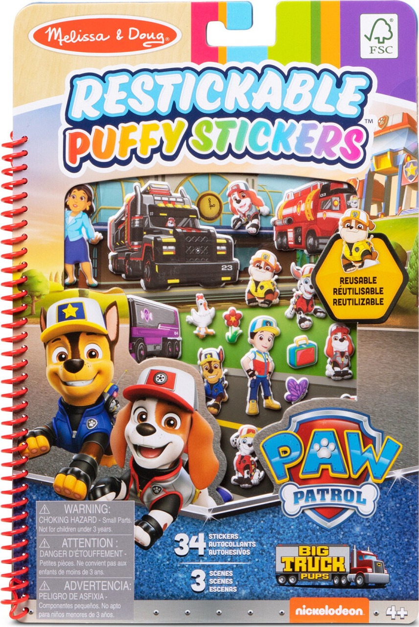 Paw Patrol Puffy Stickers - Big Truck Pups 3