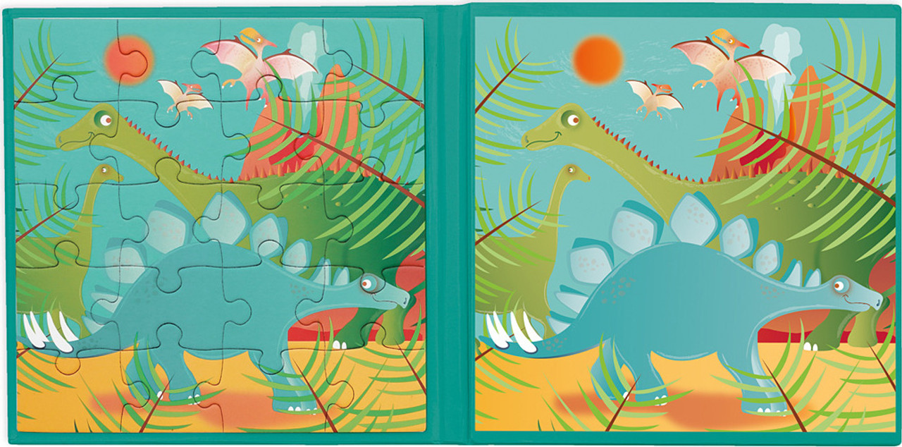 Magnetic Puzzle Book Dino 3