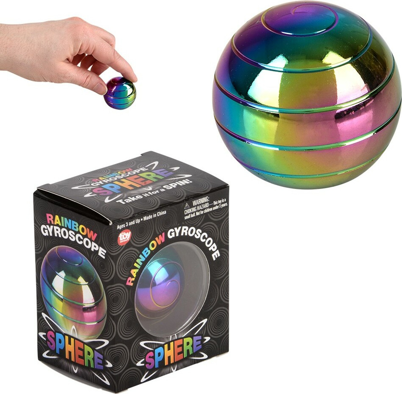 1.5" Rainbow Gyroscope Sphere 1