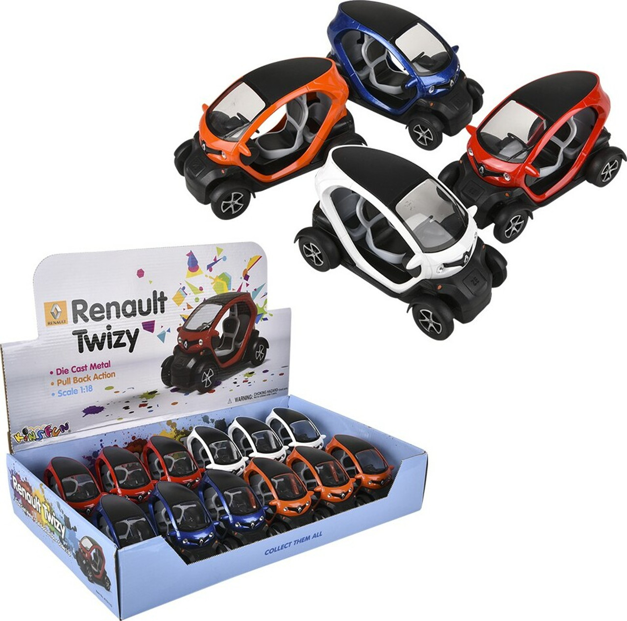 5" Diecast Pull Back Renault Twizy (assortment - sold individually) 1