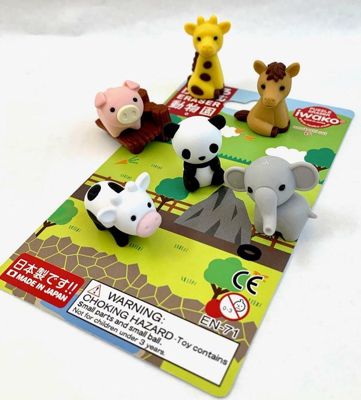 Zoo Animal Eraser Card-10 1