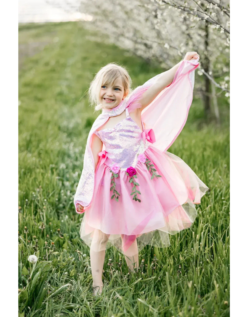 Pink Sequins Forest Fairy Tunic, Size 5-6