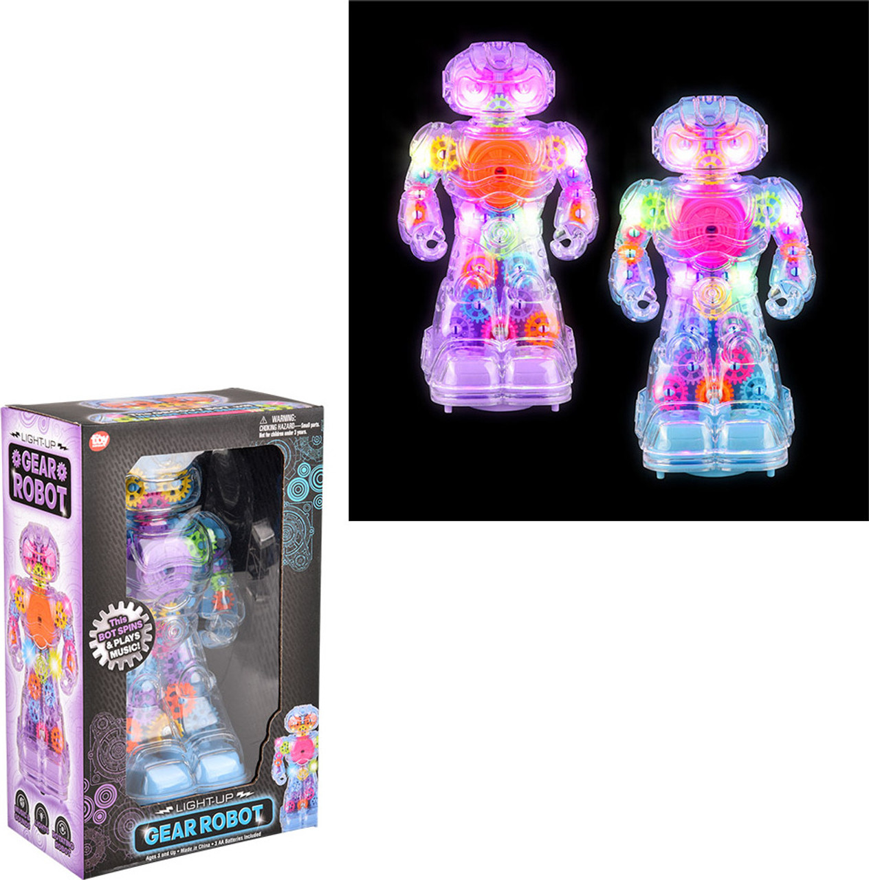 8.5" Light-Up Gear Robot 1