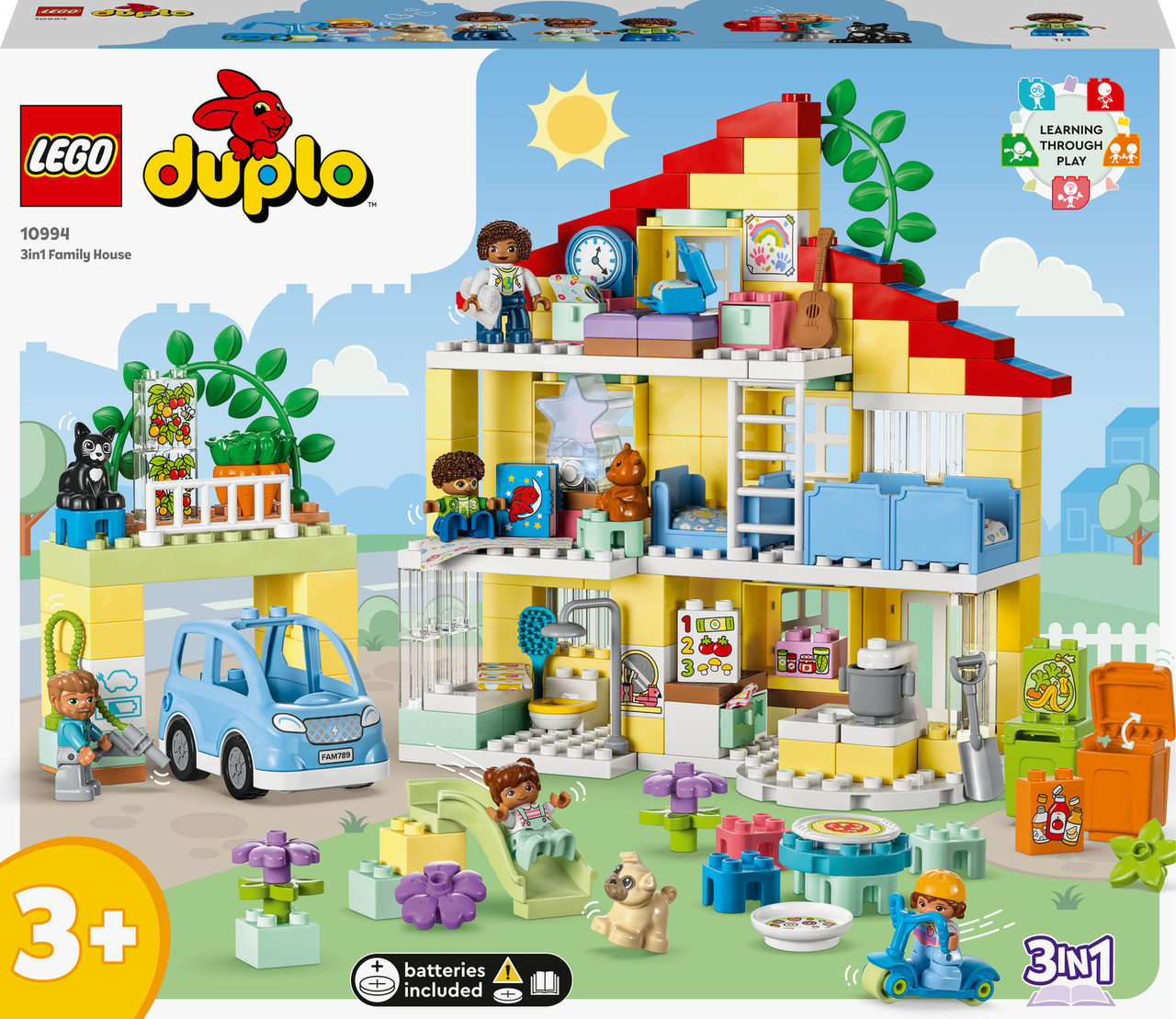 LEGO DUPLO 3 in 1 Family House Set with Toy Car 2