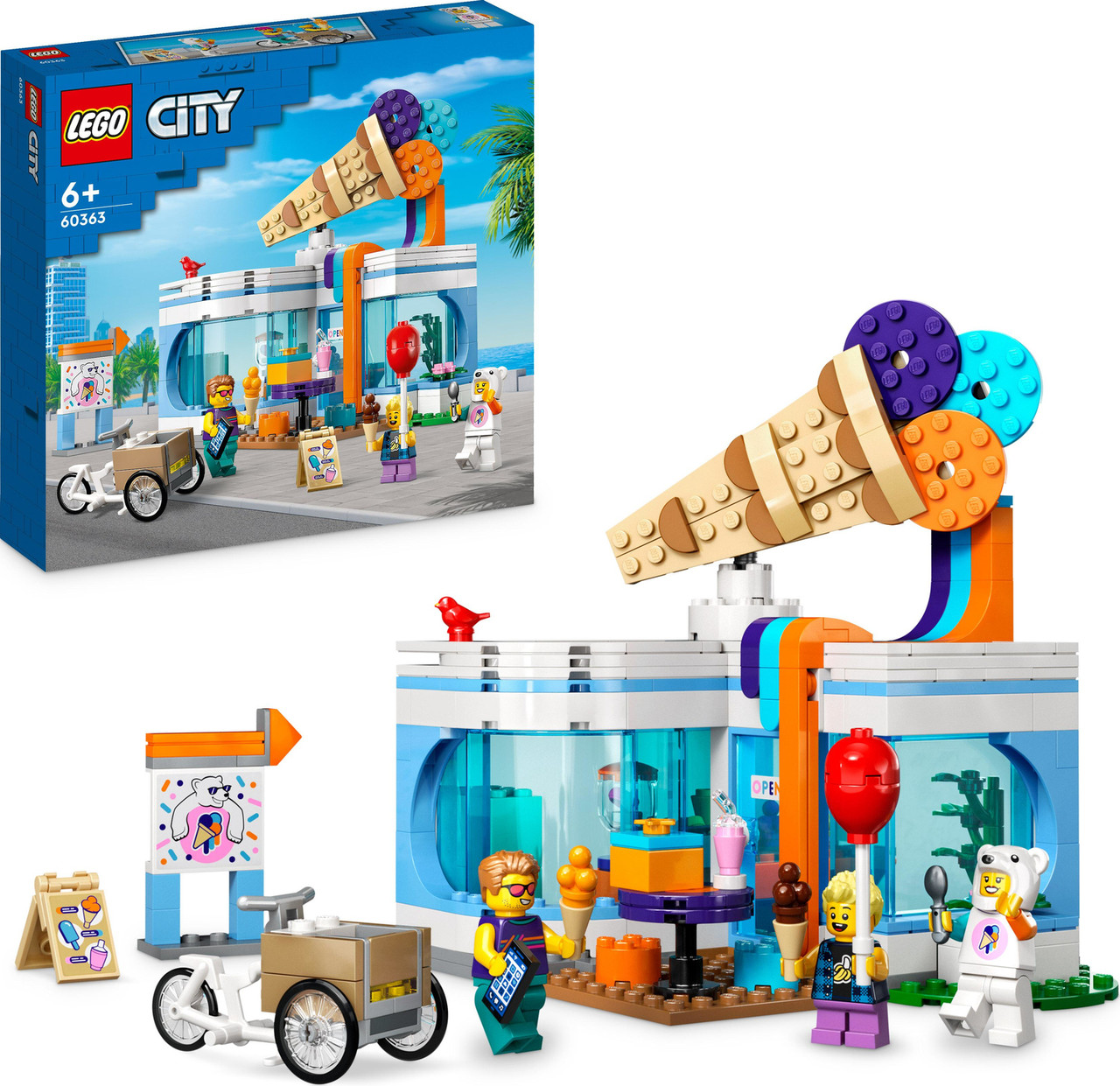 LEGO City Ice-Cream Shop Set with Toy Bike 1