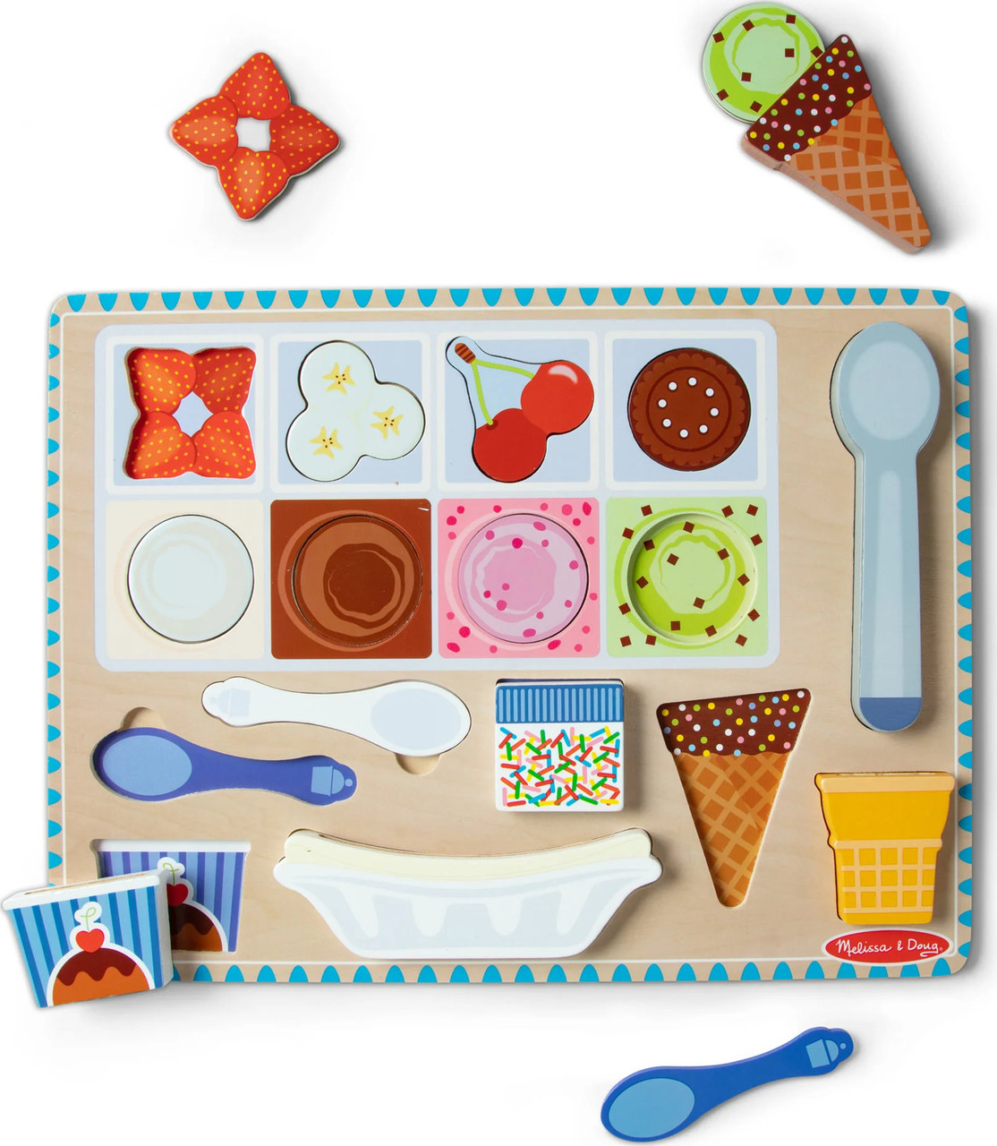 Wooden Magnetic Ice Cream Puzzle & Play Set 1