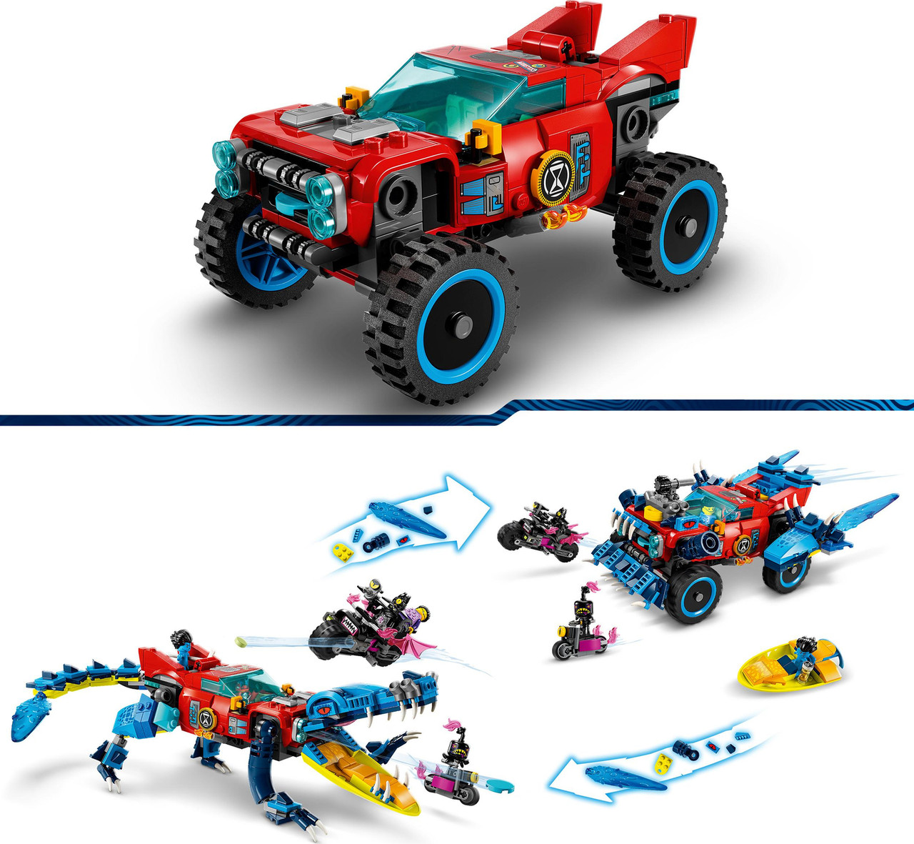 LEGO DREAMZzz Crocodile Car Toy 2 in 1 Set 4